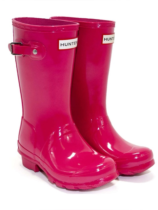 Hunter Shoes - Hot Pink Gloss Short Hunter Rain Boots